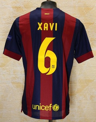 FC BARCELONA 2015 UCL FINAL jersey shirt XAVI #6 | eBay