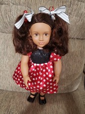 Our Generation Doll 18" Brown Hair Brown Eyes Freckles Fully dressed