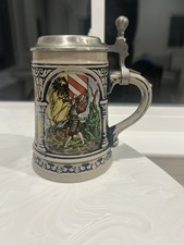 Vintage 1960s  Gerz West German Hunter And Mountain Scene Stein