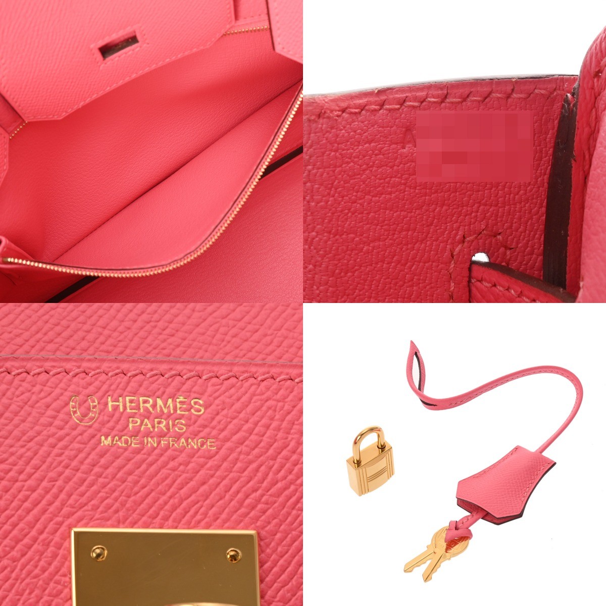 HERMES Birkin 30 SP Order Rose azalee hand bag 800000135891000 | eBay