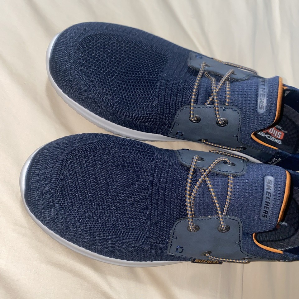 Skechers Delson 3.0 Roth Slip Ins Shoes Sneaker Men's Size13 Navy Blue ...