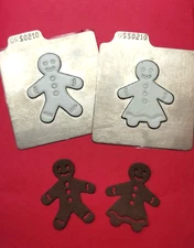 2 Quickutz Mini Gingerbread Man Woman Cutting Dies 2x2 Christmas Craft