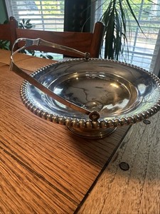 Candlewick International Vintage Sterling Bride’s Basket With Godroon Border