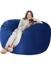 HABUTWAY Bean Bag Chair: Giant 5' Memory Foam Furniture Bean Bag 