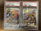 PSA10 Sequential Set Charizard & Mewtwo SAR VSTAR Universe Pokemon Japanese Card