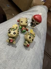 Lot Of 4 Funko Marvel Pocket POPs Groot & Rocket Raccoon Christmas