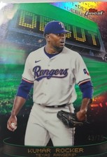 2025 Topps Finest - Debut Kumar Rocker #D-19 Green Refractor /75 (RC)