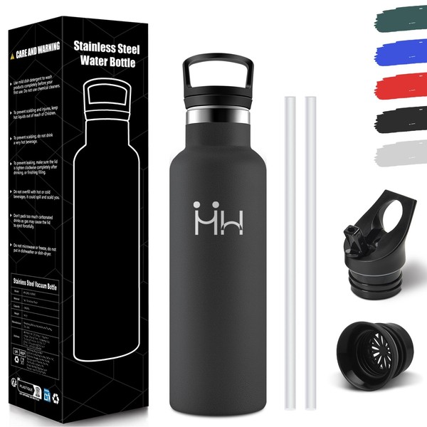 HoneyHolly Edelstahl Trinkflasche 500ML Bpa-Frei Auslaufsicher-image