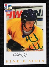 2004 Alfabilder Auto 182/200 Henrik Sedin #23 Auto HOF 7ez