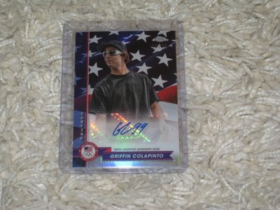 2024 Topps Chrome US Olympic Griffin Colapinto Team USA Auto Flag Refractor /76