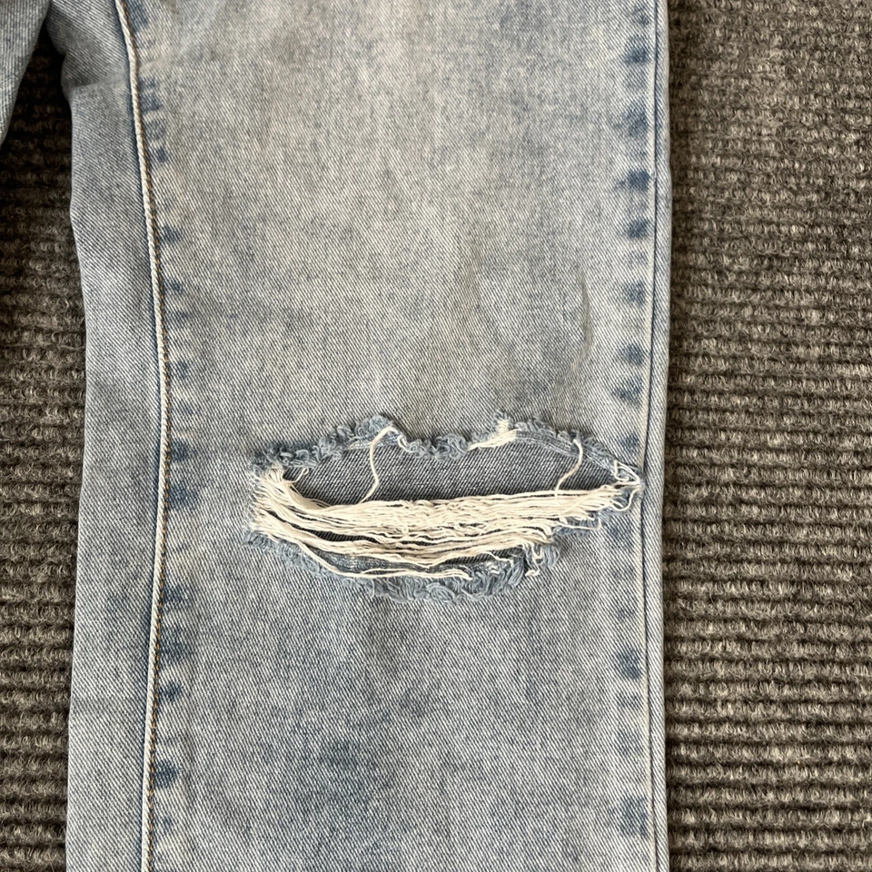 Pantalones de mezclilla Missguided para mujer talla 6 lavado claro azul distress Foto 4 de 4