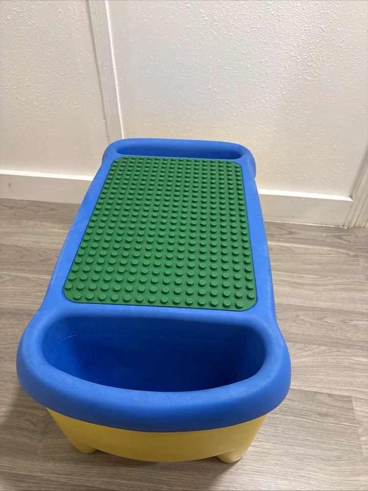 LEGO Duplo Laptop Lap Desk Building Table w/ Side Storage Bins, 26x14", 1998 - Image 3 of 4