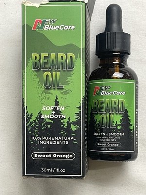 BlueCare Biotin Beard Growth Oil Sandalwood All Natural 60ml Broke Box