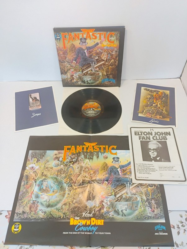 ELTON JOHN Captain Fantastic 1975 1st ALL 4 INSERTS BDI MCA 734 Vg+ - Nm