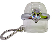 Bath  Body Works Pear Shaped Diamond Ring Pocketbac Holder MISSING TAG 