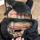 Burberry Black Backpack Diaper Bag  Buckle Plaid Interior Dust Bag — photo 3