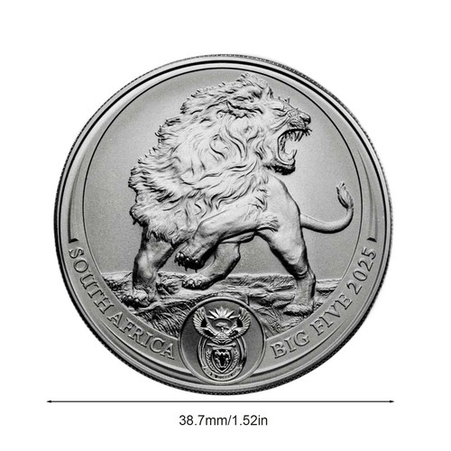 2025 South Africa Big Five (5) Lion 1 oz Silver Coin - Picture 2 of 11