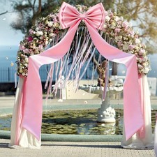 Large Pink Bow - Big Big Pink Bows Decor Christmas Tree Topper Decoration, Pi...