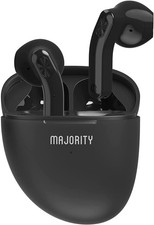 Image of Majority Onyx Wireless Bluetooth Headphones Earphones Earbuds Inc 2 Cases Black