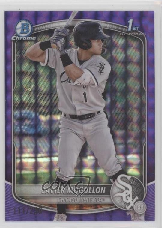 2025 Bowman Chrome Prospects Purple Geometric Refractor Javier Mogollon 14wi
