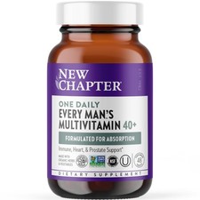 Multivitamin for Men 40 48 Tablets New Chapter Extra Zinc Immune Heart Cellular