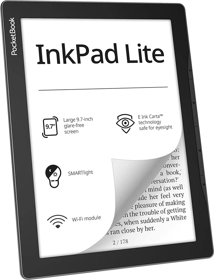 NEW Pocketbook PB970 InkPad Lite BLACK 9.7" E-ink E-Book Reader WiFi 8GB Memory - Image 3 of 4