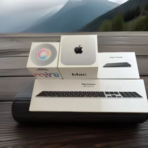 Mac mini M4 Leerkarton +Hom Pod min weiß Magic Trackpack/Keyboard Leerkarton NEU