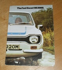 Ford Escort RS2000 Mk1 Fold Out Brochure 1972-1973