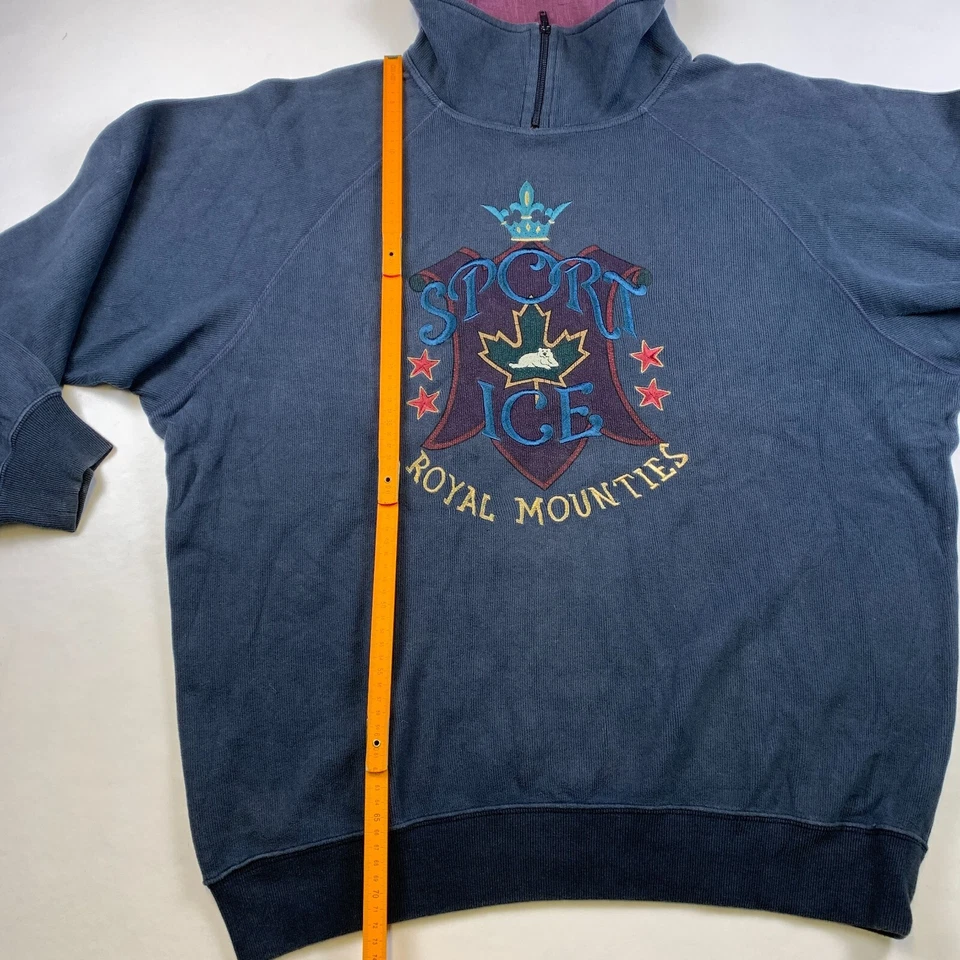 Vintage 90s Iceberg Sport Ice Sweatshirt XXL Embroidered Logo Rare Designer - Imagen 4 de 4