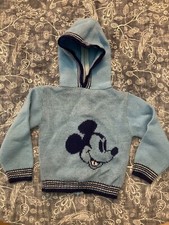 Vintage Kids Mickey Mouse Zippered Hooded Sweatshirt