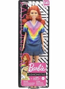 details zu barbie fashionistas 141 doll red hair limited edition tie dye