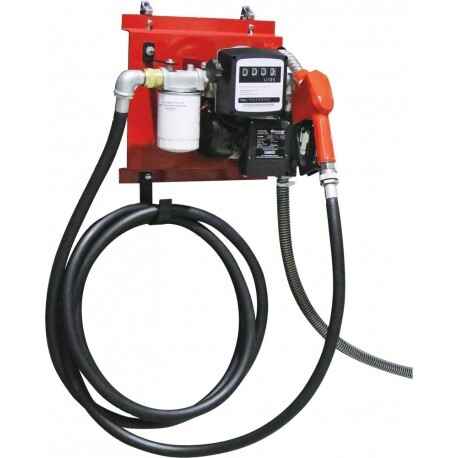 Pompe gasoil 230V 60L min avec support mural pour station gasoil