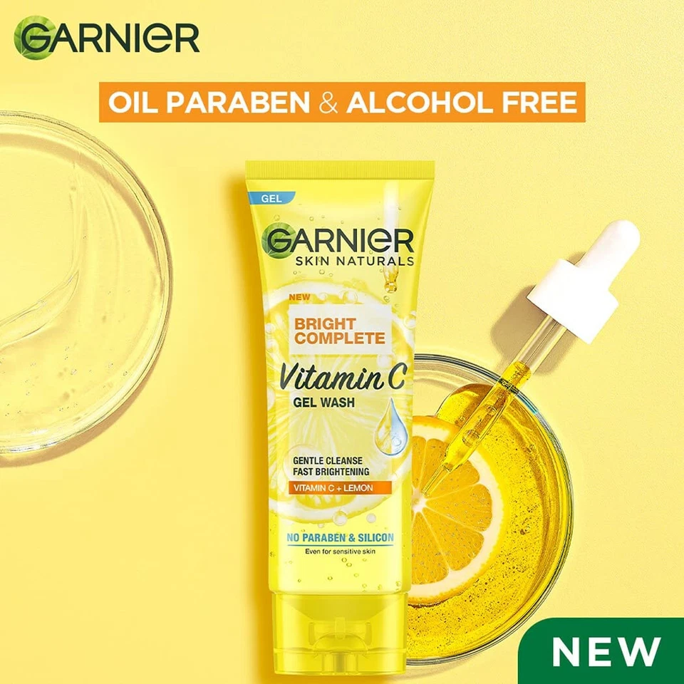Garnier Facewash Gel, Gentle Cleanser, Fast Brightering For Brighter Skin 100gm — 第 3/4 张图片