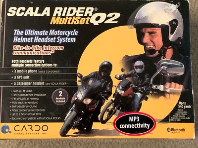 Scala Rider Multiset Q2 Motorcycle Helmet Headset MP3 Bike to