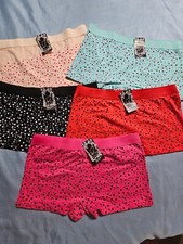 NEW Lot 5 Boyshorts Panties Cotton Underwear Womens Ladies Girls Size XL