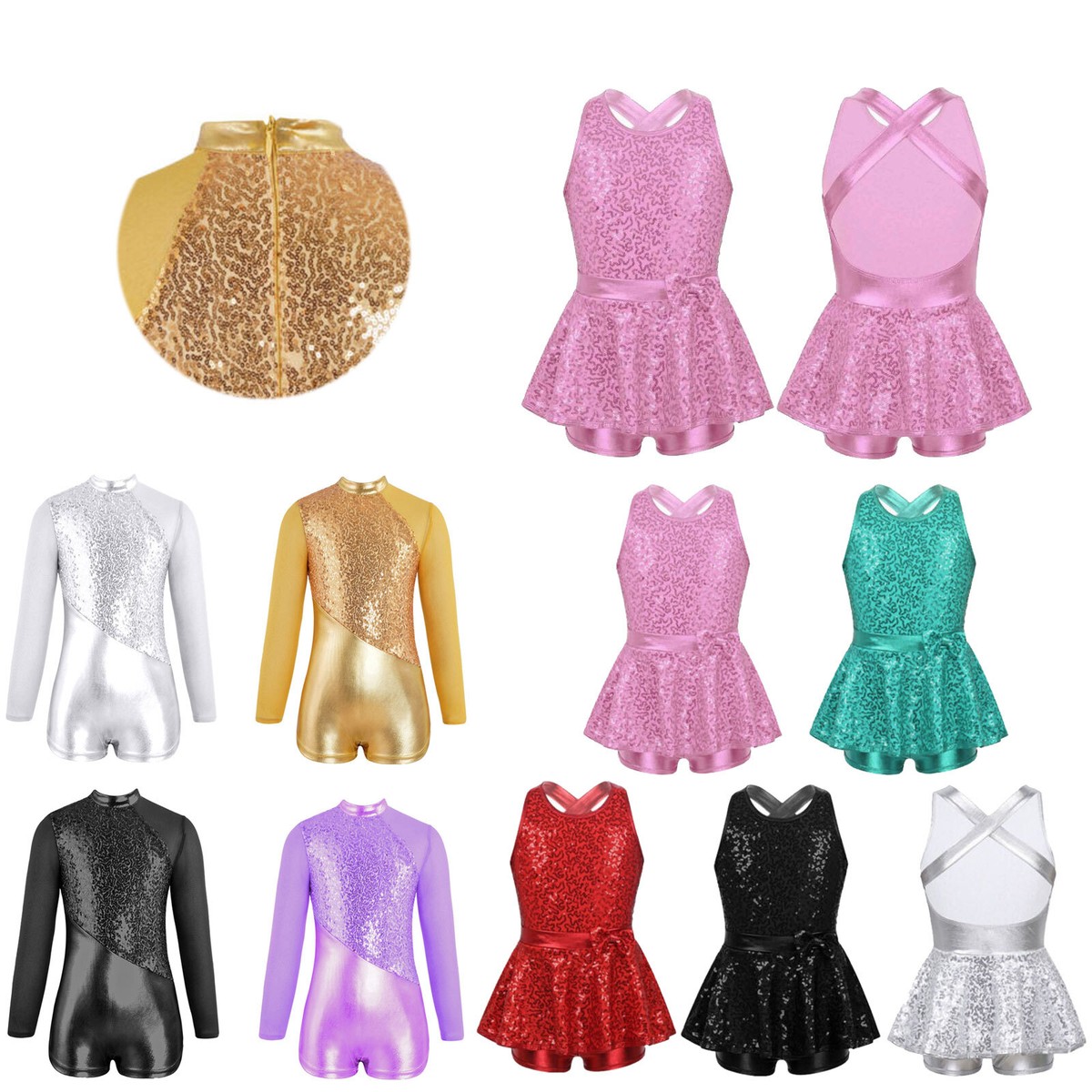 Rumi Golden Costume For Kids OVIGILY Kids Metallic Unitard Long Sleeve Shiny Bodysuit Dancewear For Girls Halloween Costumes Mean Girls Costume
