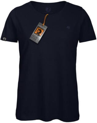 BAC TW043 Damen Medium Fit Bio-Baumwolle Basic T-Shirt COMPANIEER Navy Blau ...