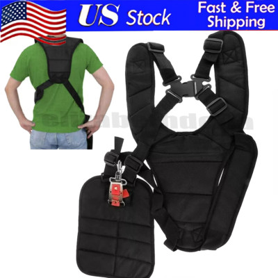 Double Shoulder Strimmer Padded Belt Harness Strap for Brush Cutter & Trimmer-