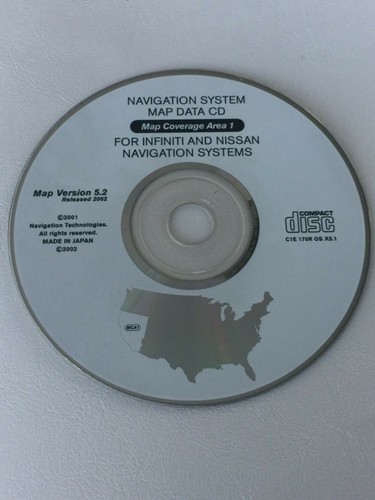 Nissan Pathfinder Infiniti QX4 Navigation VERSION 5.2 DVD COVERS CALIFORNIA & NV - Picture 9 of 12