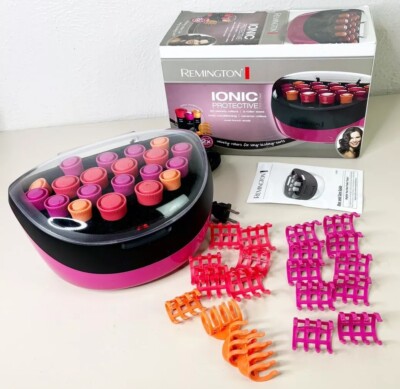 Remington Ionic Protective Hot Roller Set 20 Velvety Rollers Clips