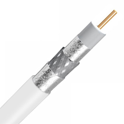 1000ft WHITE Trishield Coaxial RG6 Cable 18 AWG Indoor Outdoor 1000' UL ETL