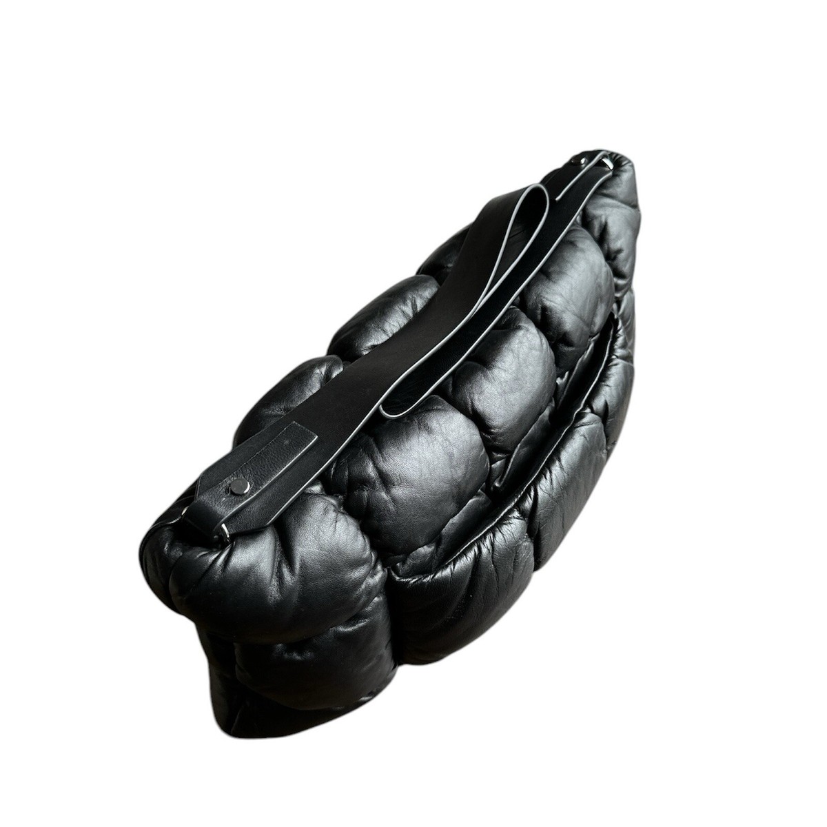 COS Leather Quilted Pillow Clutch Crossbody Bag Black | eBay