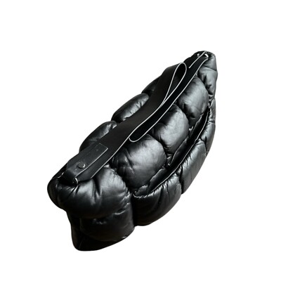 COS Leather Quilted Pillow Clutch Crossbody Bag Black | eBay
