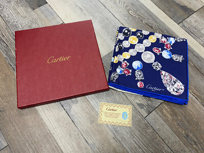 Cartier カルティエ✥カシミア シルクショール ストール✥非売品 レア Cartier Silk Scarf Jewels Extraordinaire Limited Edition | eBay