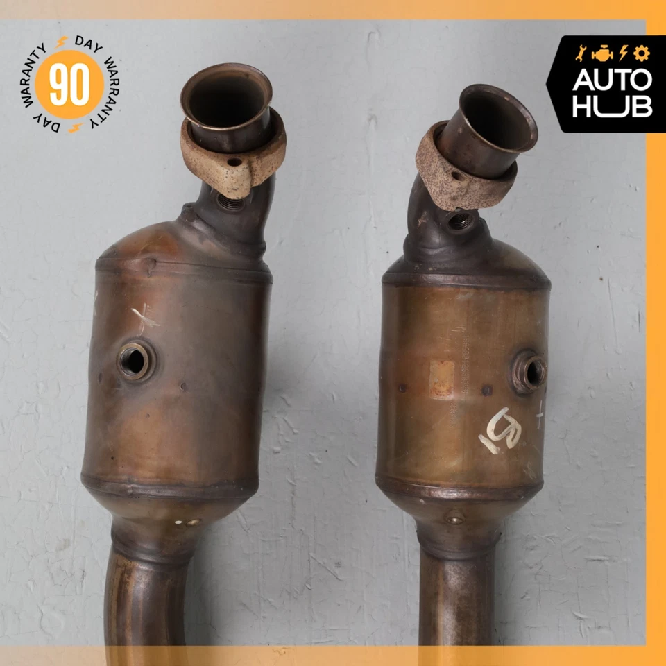 Juego de tubos de escape laterales izquierdo y derecho motor Mercedes W219 CLS550 E550 RWD OEM Foto 2 de 4