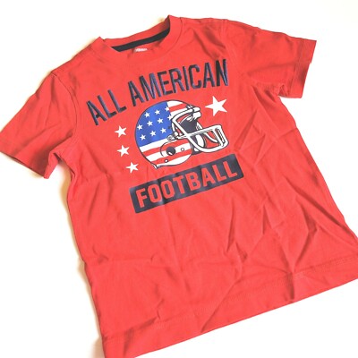 Gymboree Boys sz 5 Star Spangled Summer American Football Helmet Tee NWT 4th