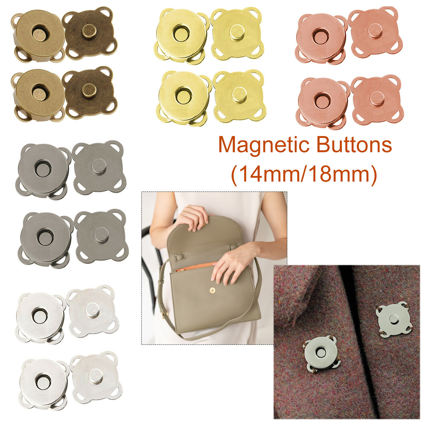 14/18MM Flower Snap Claps Fasteners Buttons for Leather Crafts