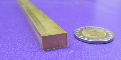 360 Half-Hard Brass Flat Bar 1/2" X 2" X 6" Long – ASTM B16 Mill Stock USA Made