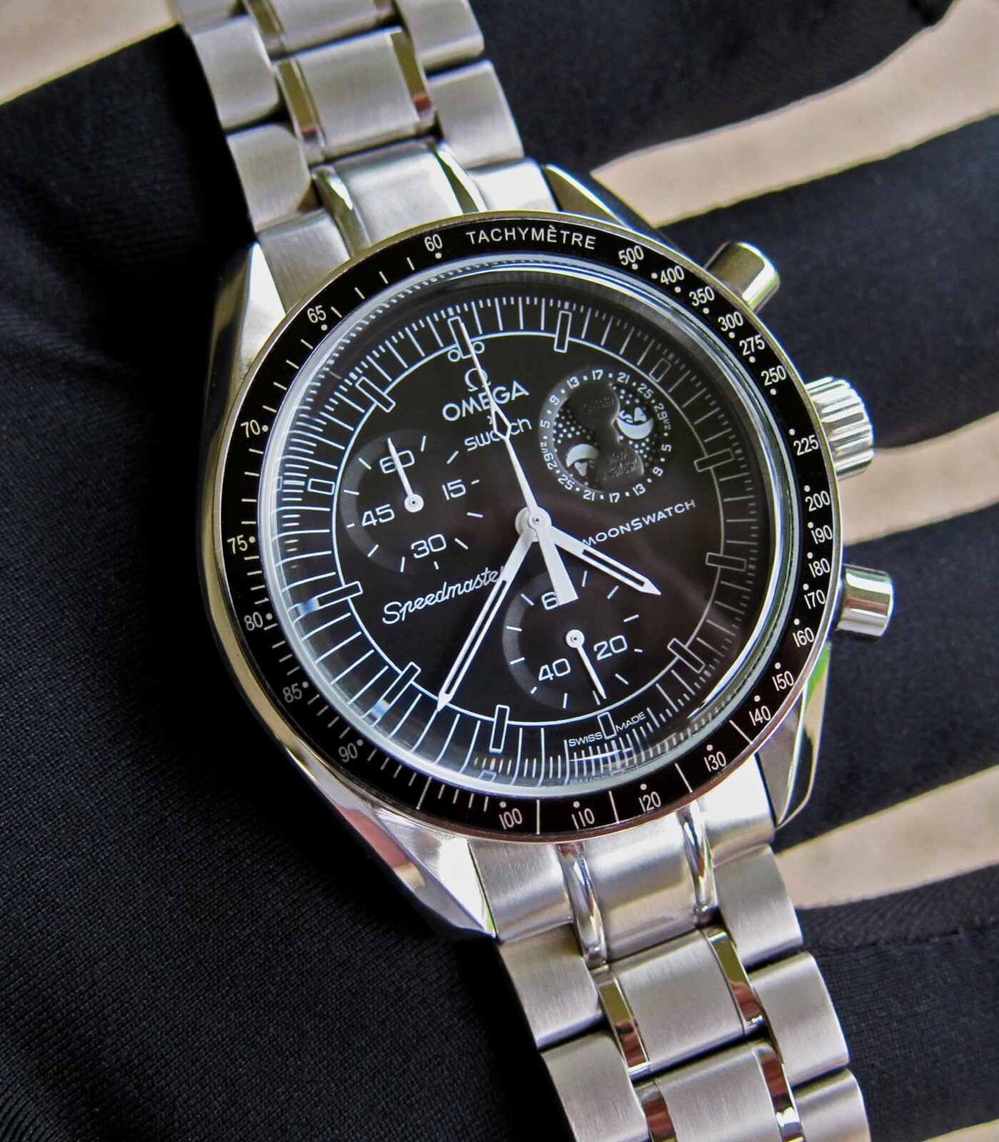 Stainless Steel Case Modified OMEGA X Swatch MoonSwatch To The