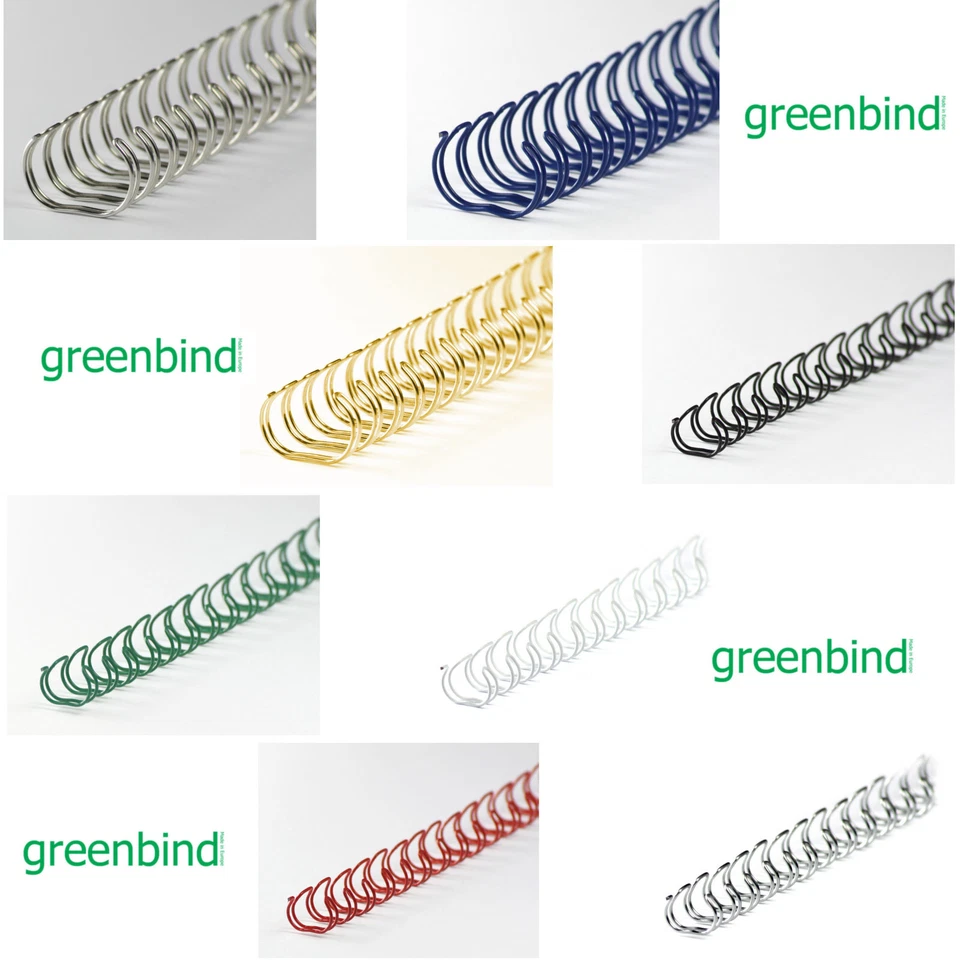 greenbind® DIN A4 Drahtbinderücken 3:1 (34 Ringe)